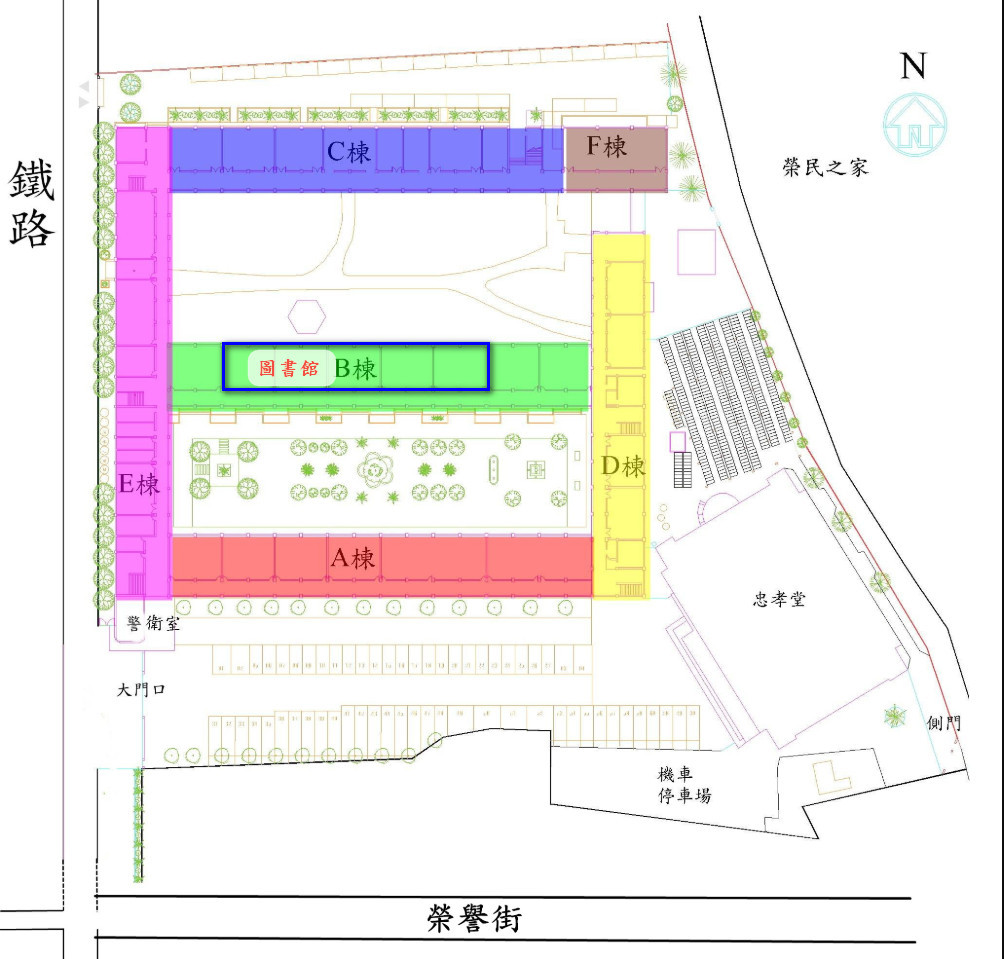 國立台南大學榮譽校區圖書館位置圖